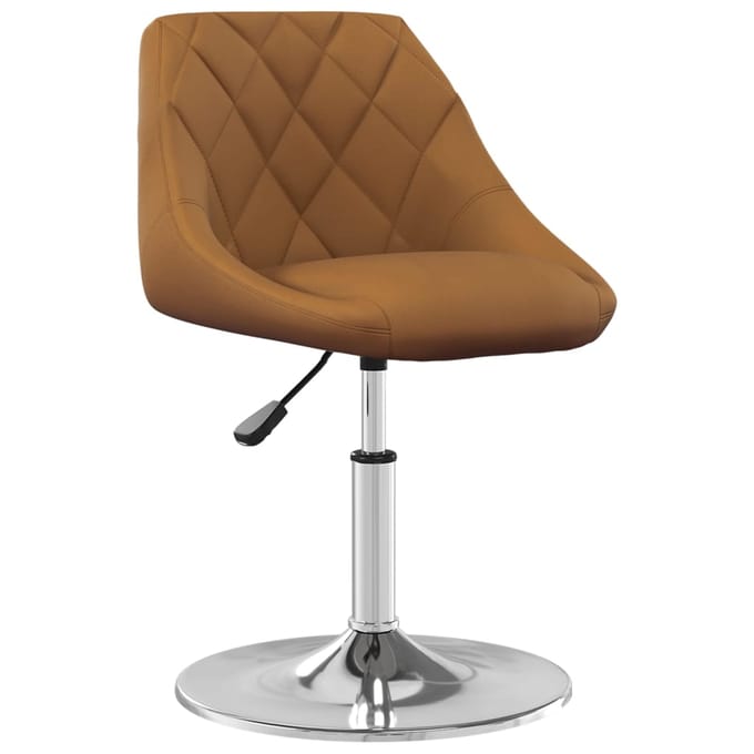 vidaXL - Eetkamerstoelen - draaibaar - 2 - st - fluweel - bruin