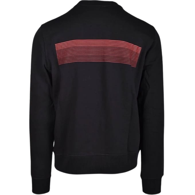 Diesel gestreept logo zwart sweatshirt