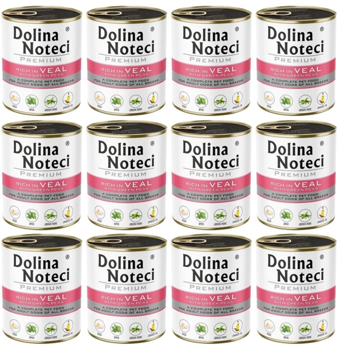 Dolina Noteci Premium - Hond natvoer - Cielęcina - Groen Erwt - Omega-3