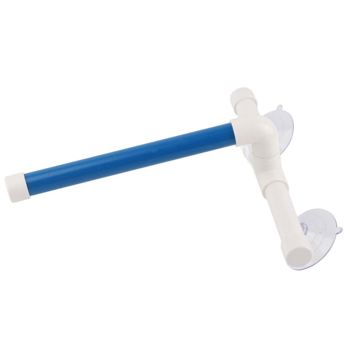 Badkuipstandaard voor huisdierpapegaaien Vogel Douche Stok Plastic Pijp Standaard met Zuignap white