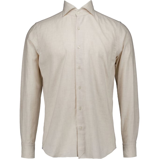 Xacus Washed Shirt Lange Mouw Overhemden Ecru 721ml/91175