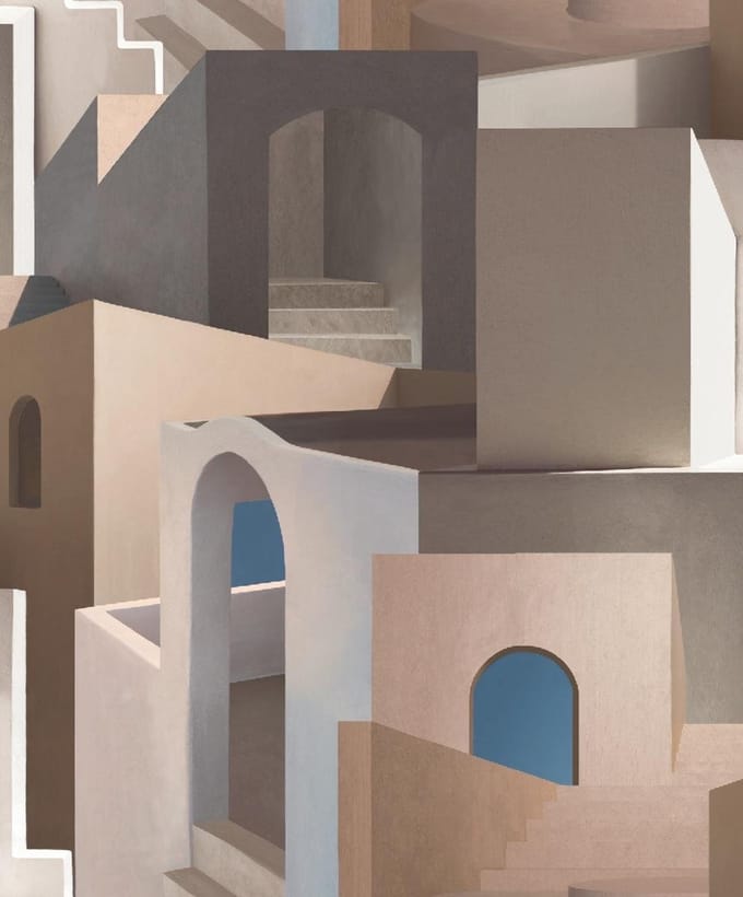 Arty Arches/stairs bruin - M468-07