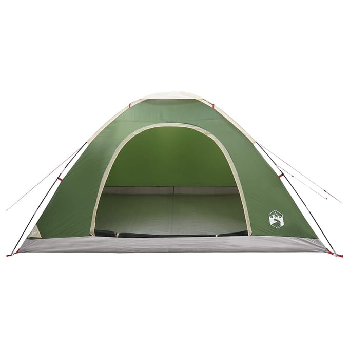 vidaXL - Kamperen - tent - 6-persoons - Groen - 185T - Polyester - met - PU-coating