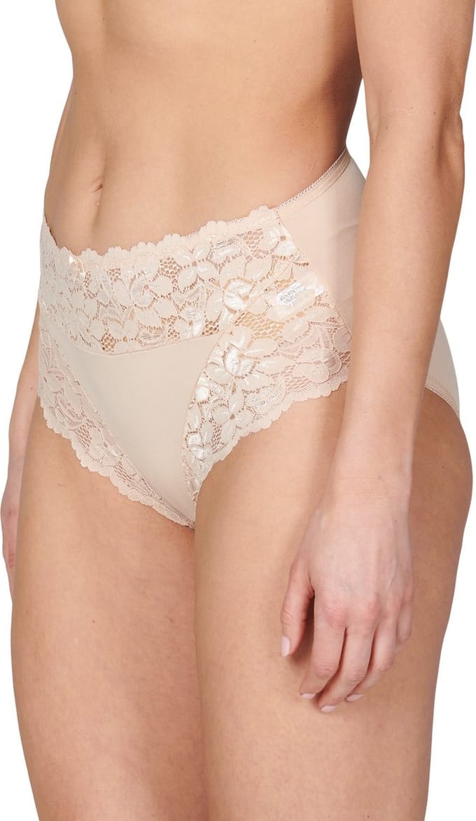 J&C  dames tailleslip met kant, microfiber  - M  - beige