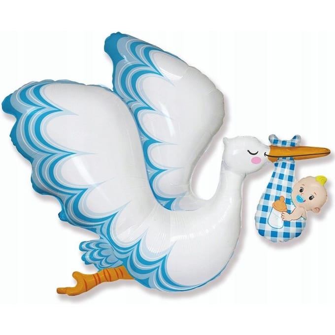Ballon Foil 24 Pouces Fx - Cigogne Garçon