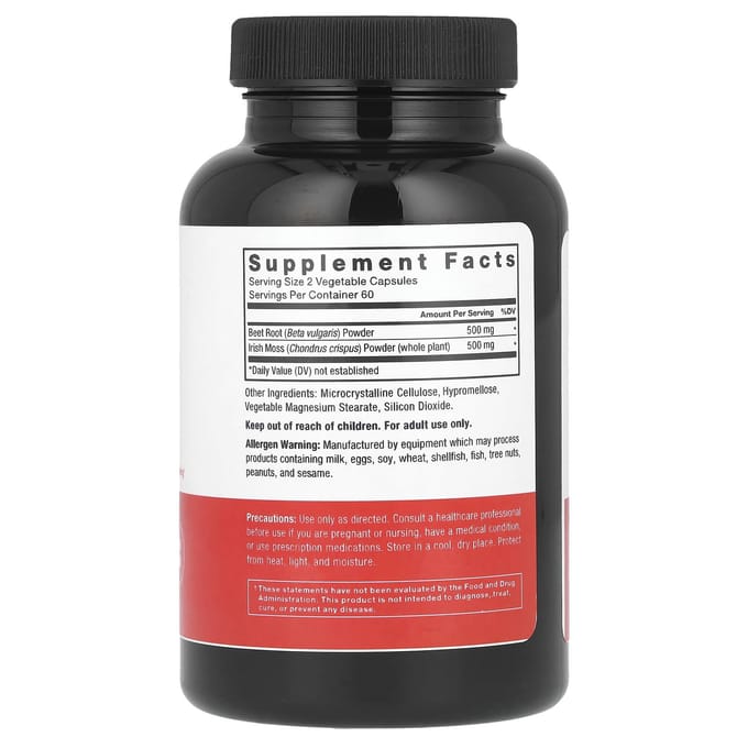 Iers zeemos + rode biet, Veggie capsules 120