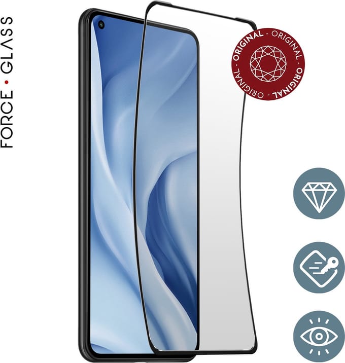 Force Case, Screenprotector geschikt voor Xiaomi Mi 11 Lite 5G / NE - Tempered Glass 2.5D, Transparant