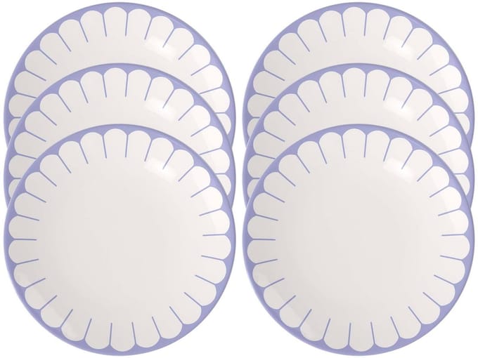 Speiseteller Fleur Couleur ø 26,6 cm Set van 6