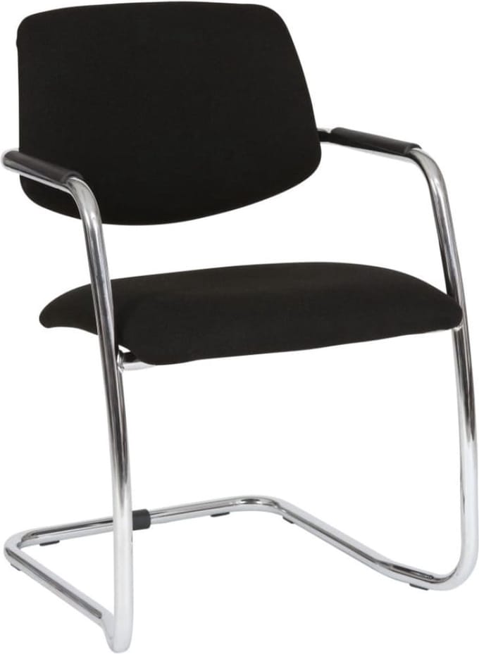 Workliving Vergaderstoel X5 - Sledeframe - Mirage Zwart - frame chroom