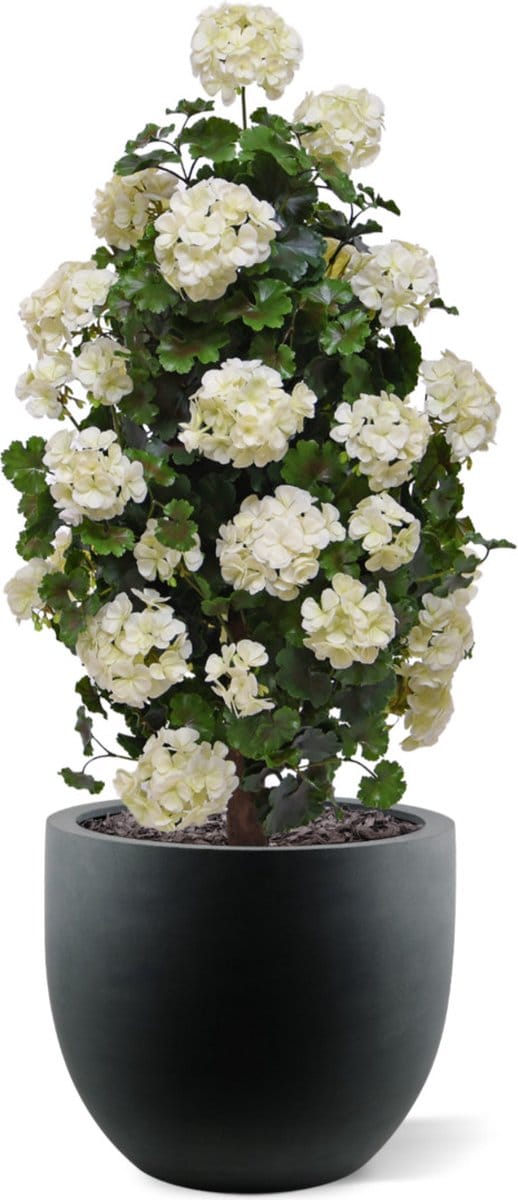 Geranium pyramide 110cm kunstplant UV Creme