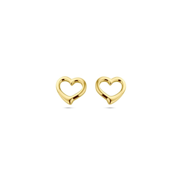 Glams oorknoppen hart 1 micron - Zilver