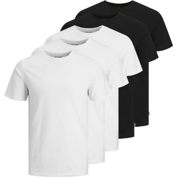 JACK & JONES- JJEORGANIC BASIC TEE SS O-NE 5PK MP NOOS - Heren - T-shirt