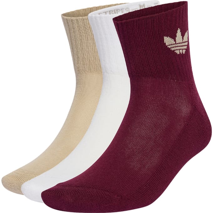 Adidas Originals Mid Ankle 3er Pack Sokken Wit