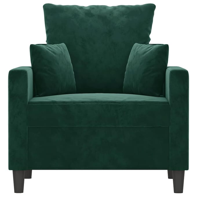vidaXL Fauteuil 60 cm fluweel donkergroen
