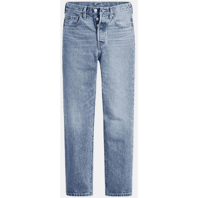 Levis Damesjeans 501 met rechte pijpen en enkellengte (Oxnard Athene)