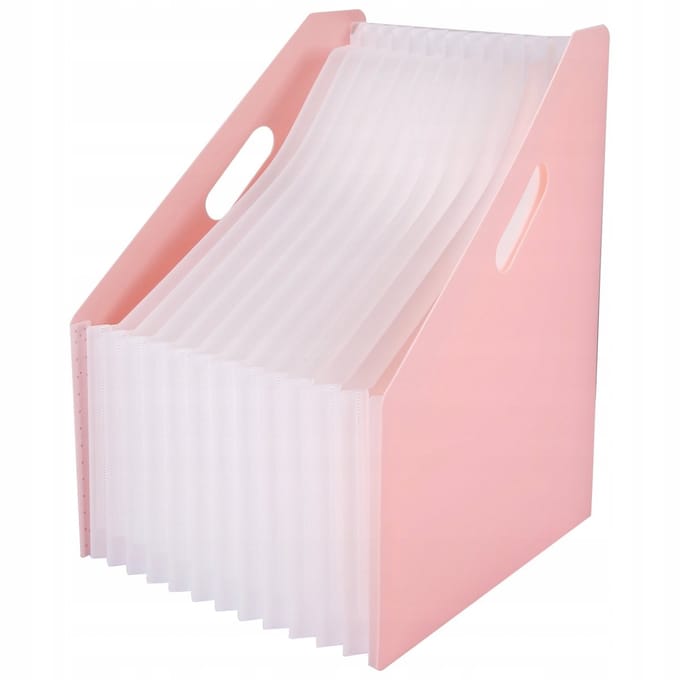 Deli A4 Pastel Roze Mondharmonica's Organizer - 13 Vakken