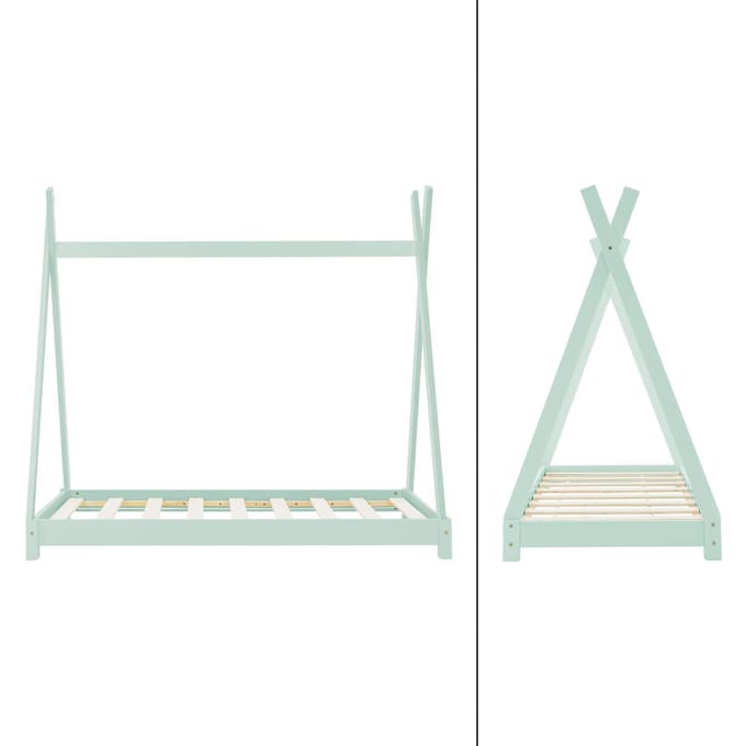 Kinderbed Tipi 70x140 cm mint grenen houten bed met lattenbodem ML design