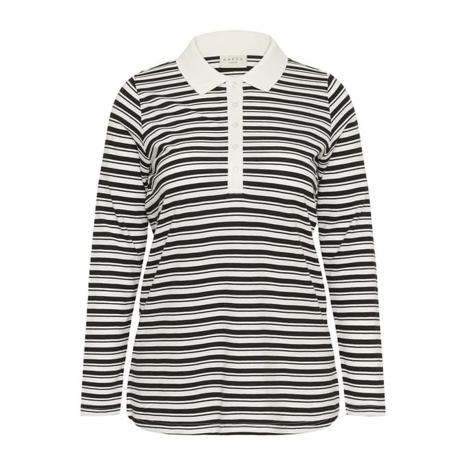 Dames poloshirt met lange mouwen KAFFE Curve Miana