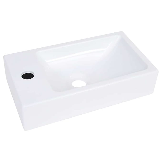vidaXL - Wastafel - 400x220x90 - mm - SMC - wit