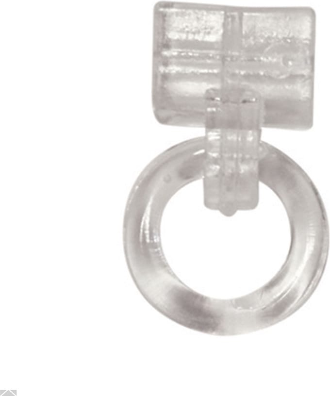 DCS 176 clip met oog voor 4 mm. balein transparant 10 st.