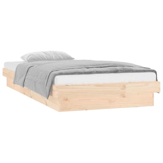 vidaXL - Bedframe - LED - massief - hout - 90x190 - cm