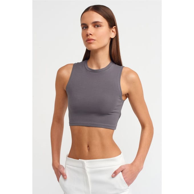 Mouwloze Crop Top Van Katoenen Jersey