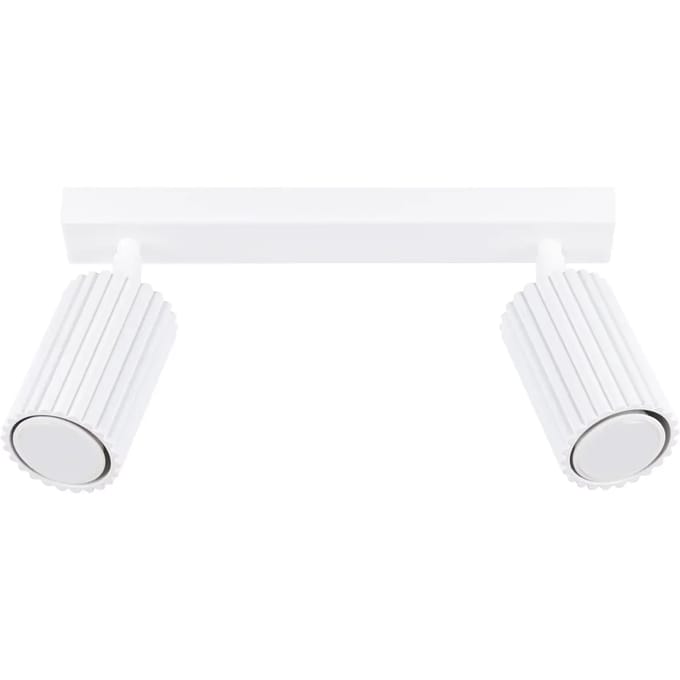Sollux Lighting Plafondlamp Karbon - GU10 - wit - aluminium - 16.5x30x6.5cm