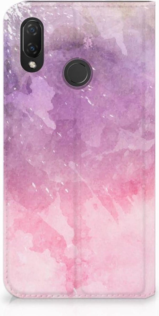 Book Case voor Bookcase Huawei P Smart Plus Pink Purple Paint
