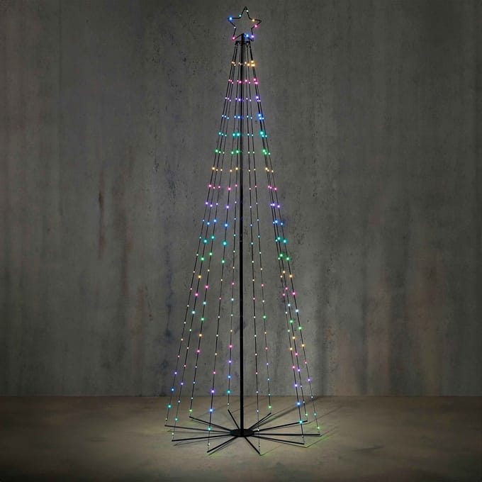 Luca Lighting Kerstverlichting Tree - 100x100x300 cm - Ijzer - Zwart