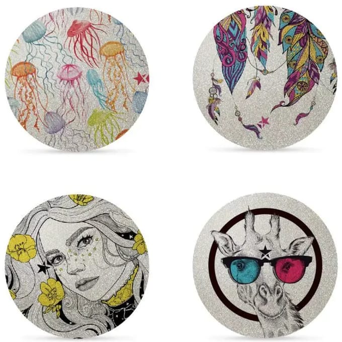 4 reflecterende, scheurvaste, herpositioneerbare stickers Myflash flash girl power