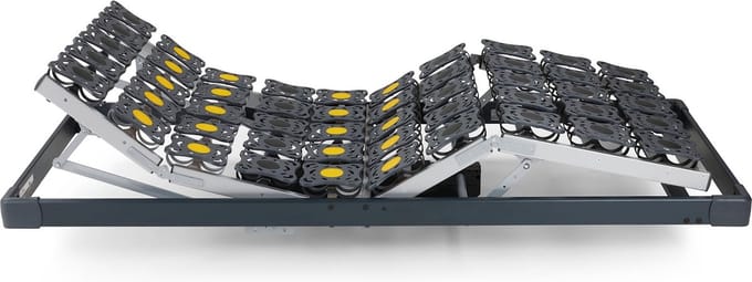 Beter Bed Select Schotelbodem Discflex elektrisch verstelbaar draadloos - 100 x 200 cm - antraciet/geel