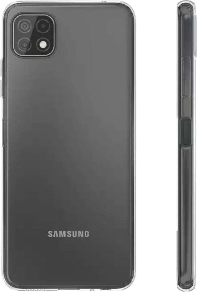 Silicone back cover Geschikt voor Samsung Galaxy A22 5G/Transparant hoesje +gratis screenprotector