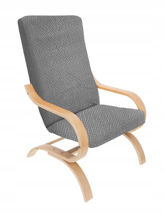 Ubieramy-meble Finka - Stoelhoes - Grijze Jacquard - Elastisch