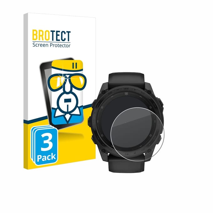 BROTECT - Glas Screenprotector voor Garmin Tactix 8 AMOLED (51 mm) - Gehard Beschermglas 9H 3 Stuks