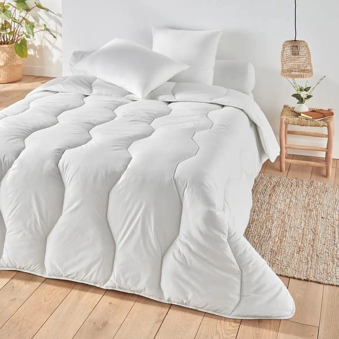 Zensation Dallas - Dekbedovertrek Hotel - 140x200/220 + 1 kussensloop 60x70 - Wit