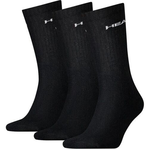 Head Crew Sock 3-pack Black-35-38