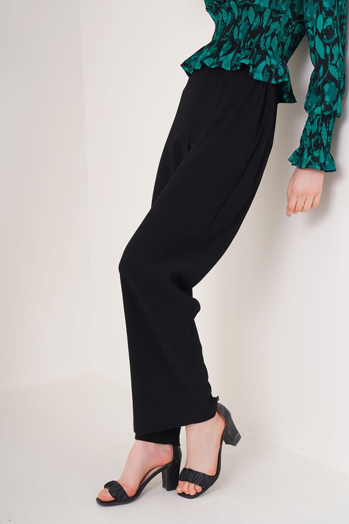 Getextureerde Relaxed Fit Gebreide Broek