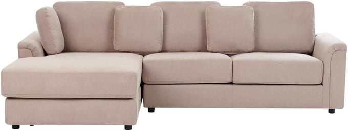 KOHLO - Hoekbank - Taupe - Rechtszijdig - Polyester
