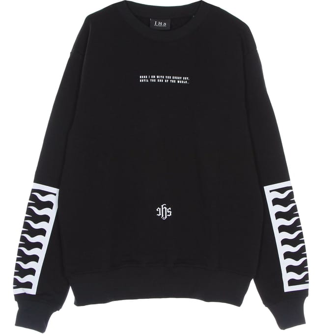 Lichtgewicht herensweatshirt met ronde hals Arcangelo Sweatshirt zwart