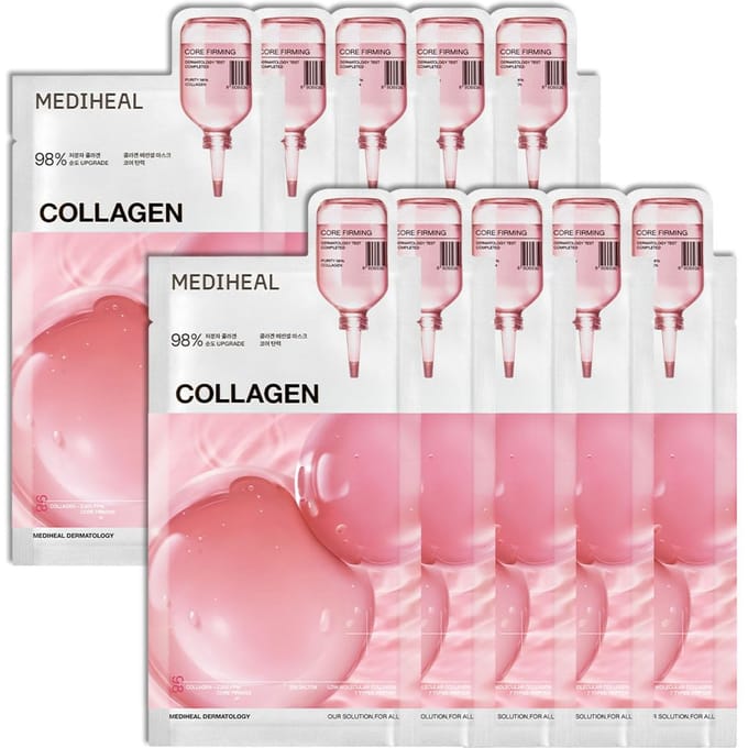 [MEDIHEAL] Essentieel Masker Collageen Kern Verstevigend 24ml*10ST pink