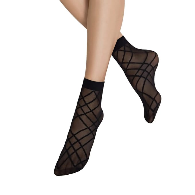Kousen met vetersimulatie dames Conte Elegant Fantasy