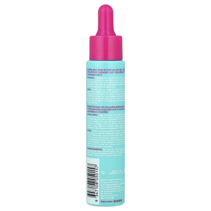B.tan, Just Glow With It, Bronzing Glow Druppels, Donkerste, 40ml (1.35fl oz) blue