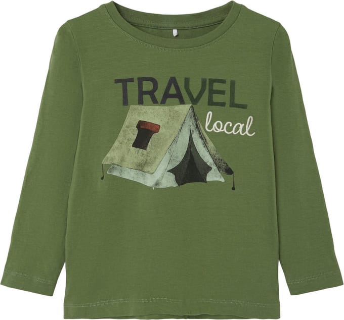Name it t-shirt jongens - groen - NMMluk - maat 92