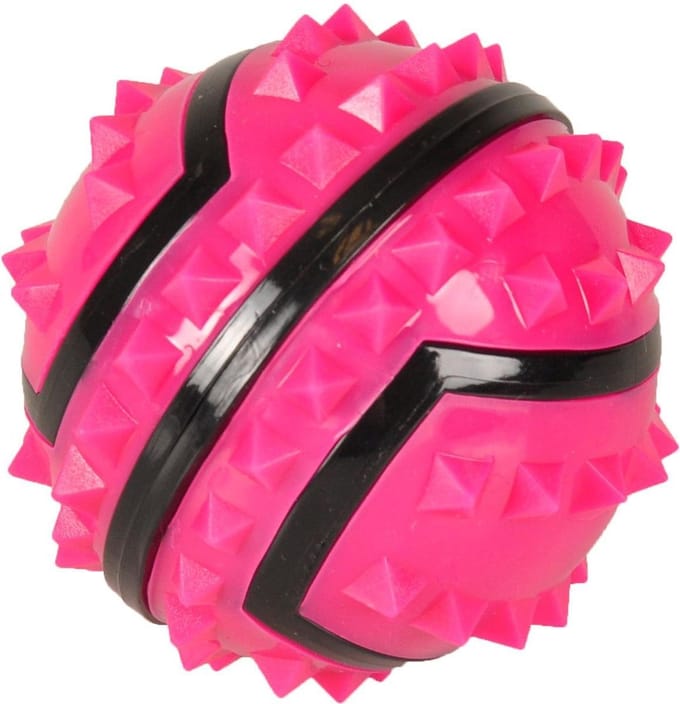Flamingo Spiky Bal - Hondenspeelgoed - 7 cm - Roze