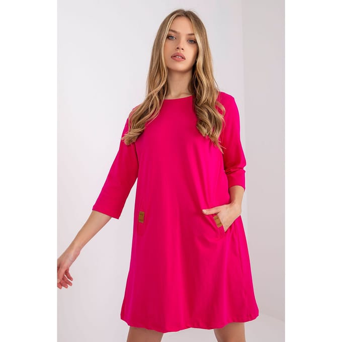 Everyday Pocket Dress - Fuchsia / S/M