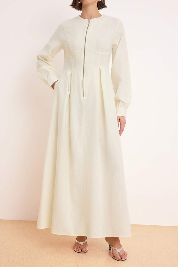 Dames maxi-jurk, plat model, lang, casual/dagelijks, A-lijn model, geschikt voor hijab