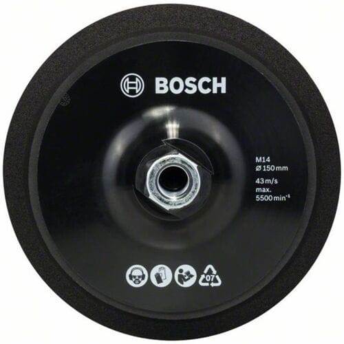 Bosch Accessories 2608612027 Steunschijf M 14, diameter 150 mm, met klittenbandsysteem Diameter 150 mm
