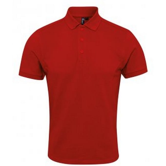 Premier Heren Coolchecker Plus Piqu Polo Shirt (Rood)