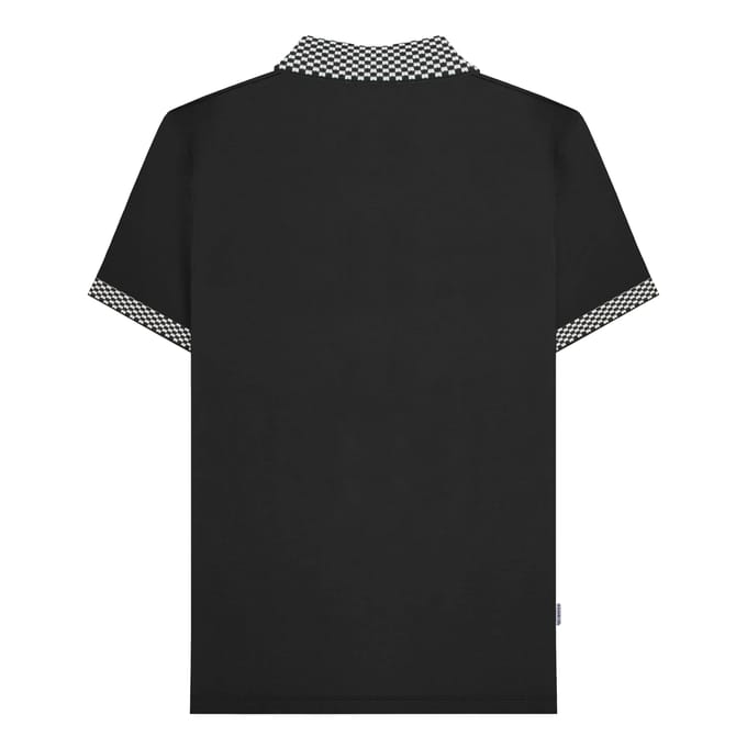 Lambretta Heren SS25 Tweekleurig Groot & Lang Poloshirt (Zwart)
