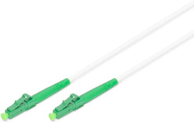 Digitus DK-2933A-01-LCA-SX Glasvezel Optische vezel, Glasvezel Aansluitkabel 100 cm Wit, Groen, Munt-groen, Donkergroen (zijdemat) [1x LC APC-stekker - 1x LC